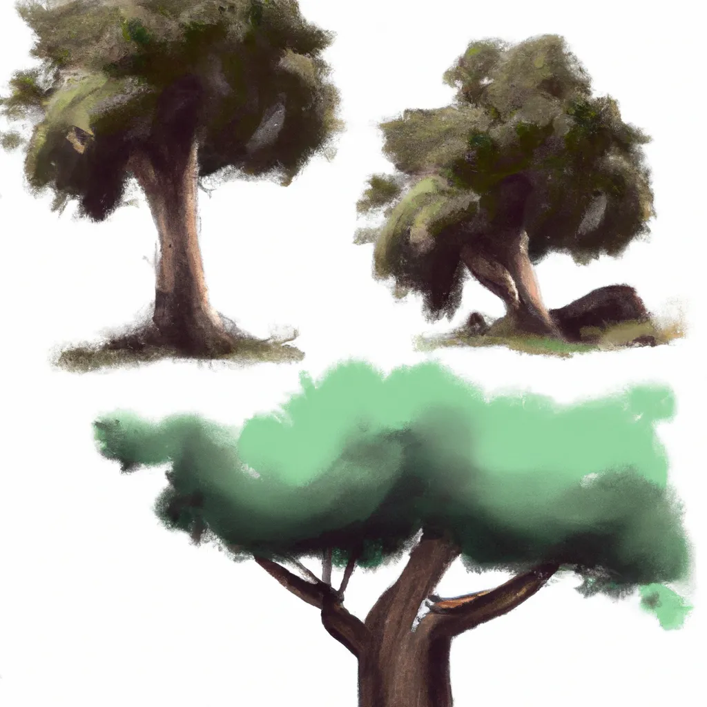 Explorando a beleza e a técnica das árvores desenho