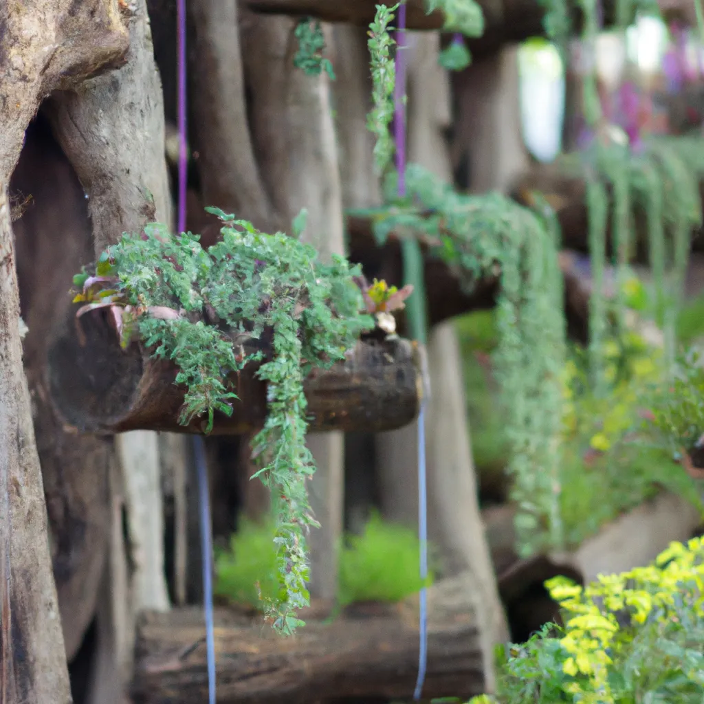 Transforme Jardim com Pedaços de Troncos: Jardins Suspensos 4