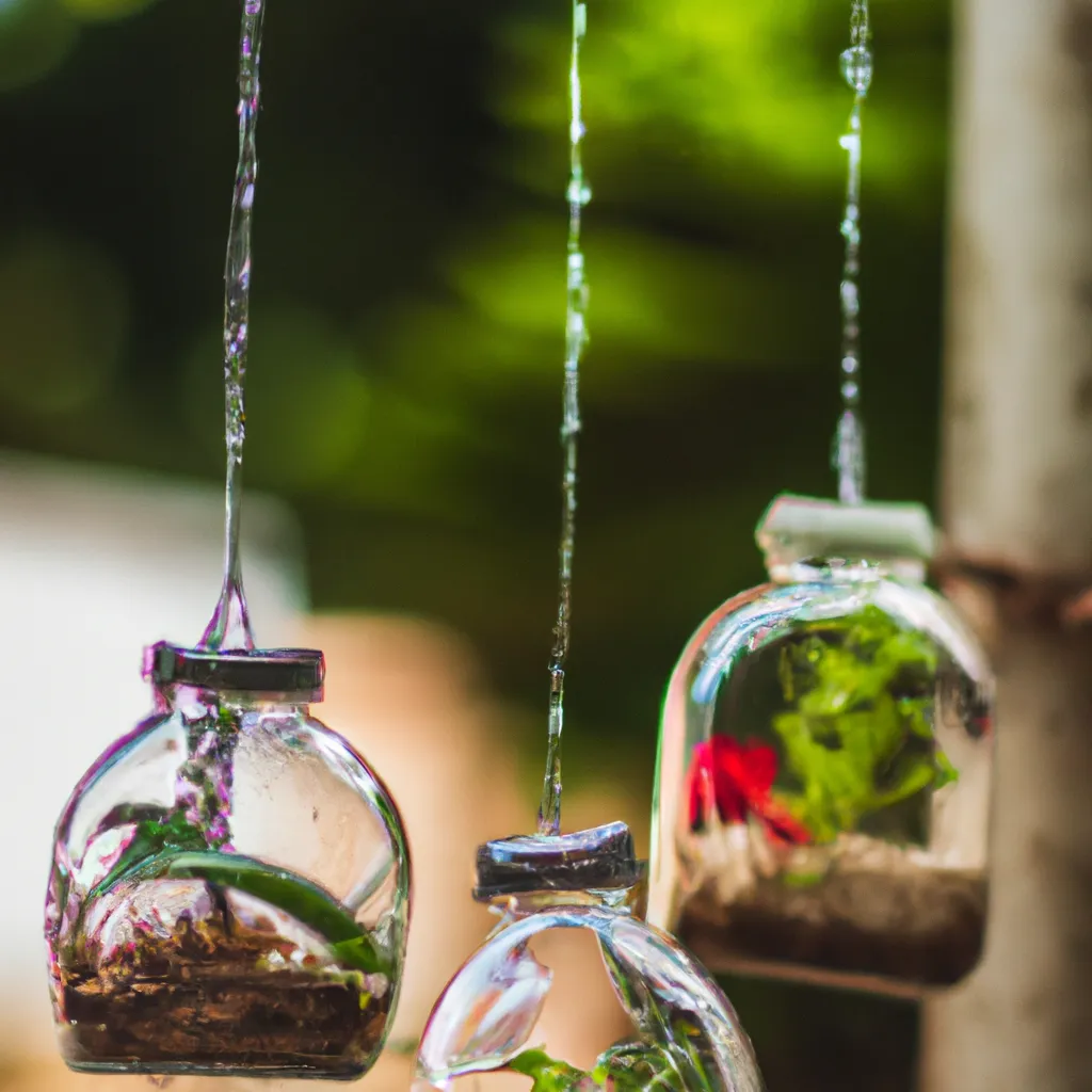 Ideias Jardins Suspensos Com Vidro Reciclado