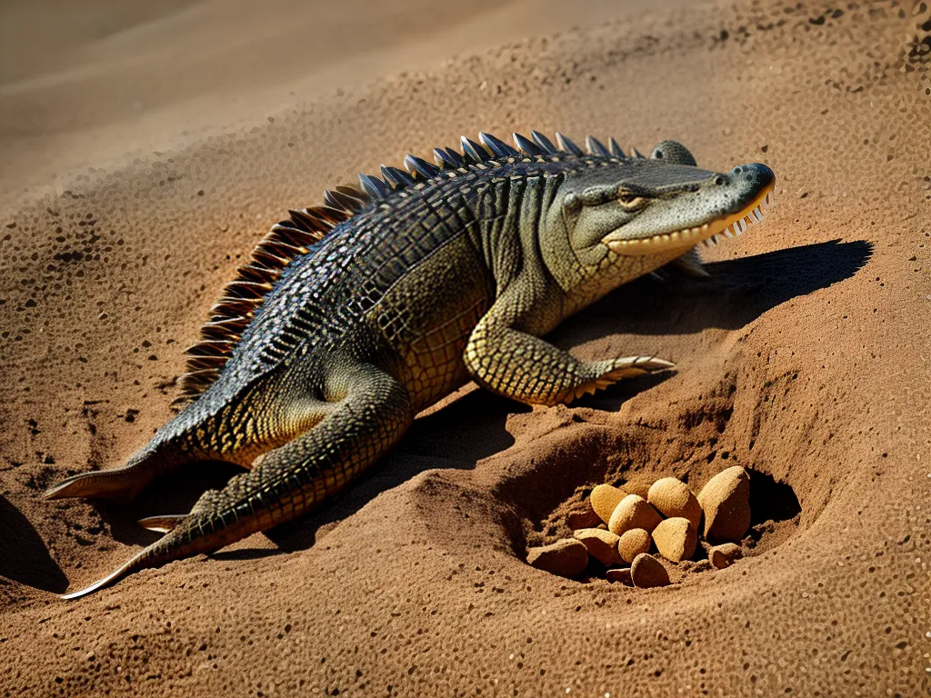 Fotos Como Crocodilos Constroem Ninhos Para Ovos