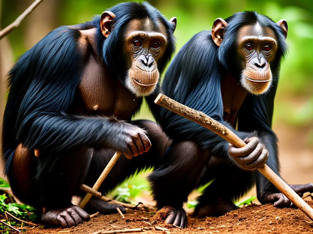 Fotos Habilidade Primatas Cacar Alimentar Insetos
