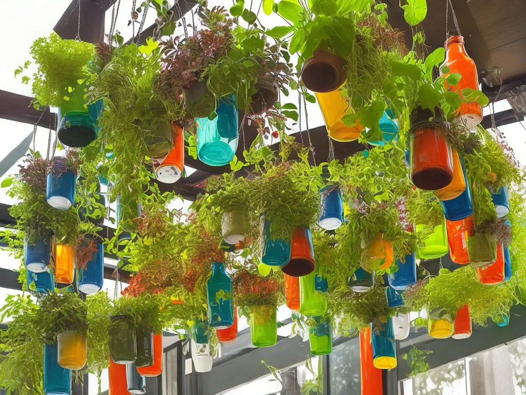 Garrafas de Cerveja Criam Jardins Suspensos 1 Garrafas de Cerveja Criam Jardins Suspensos