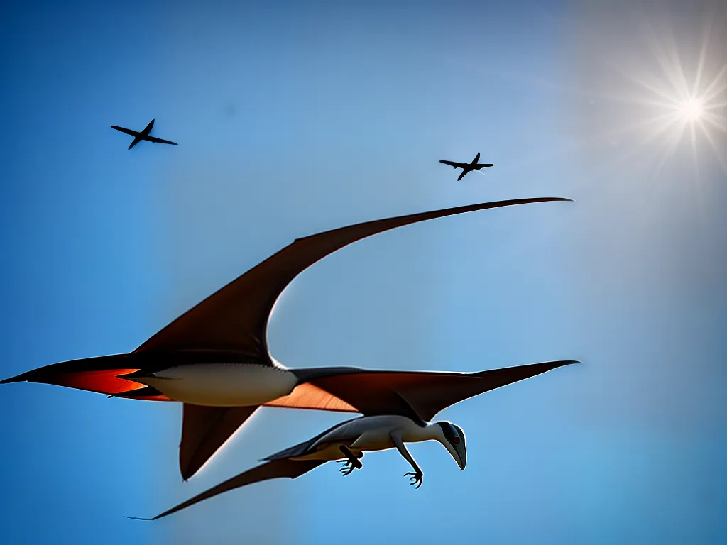 Fotos Pteranodonte Reptil Voador Asas Membranosas Crista Ossea Cabeca