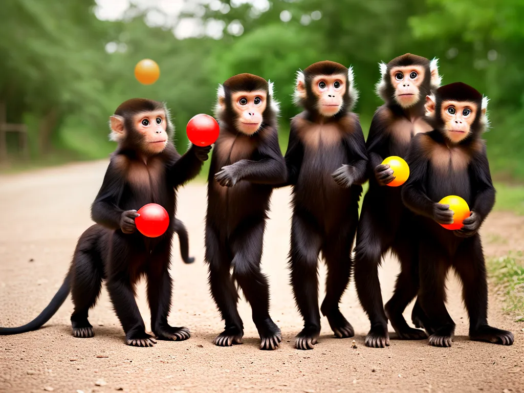 Fotos Treinamento De Macacos Prego Para Truques E Diversao
