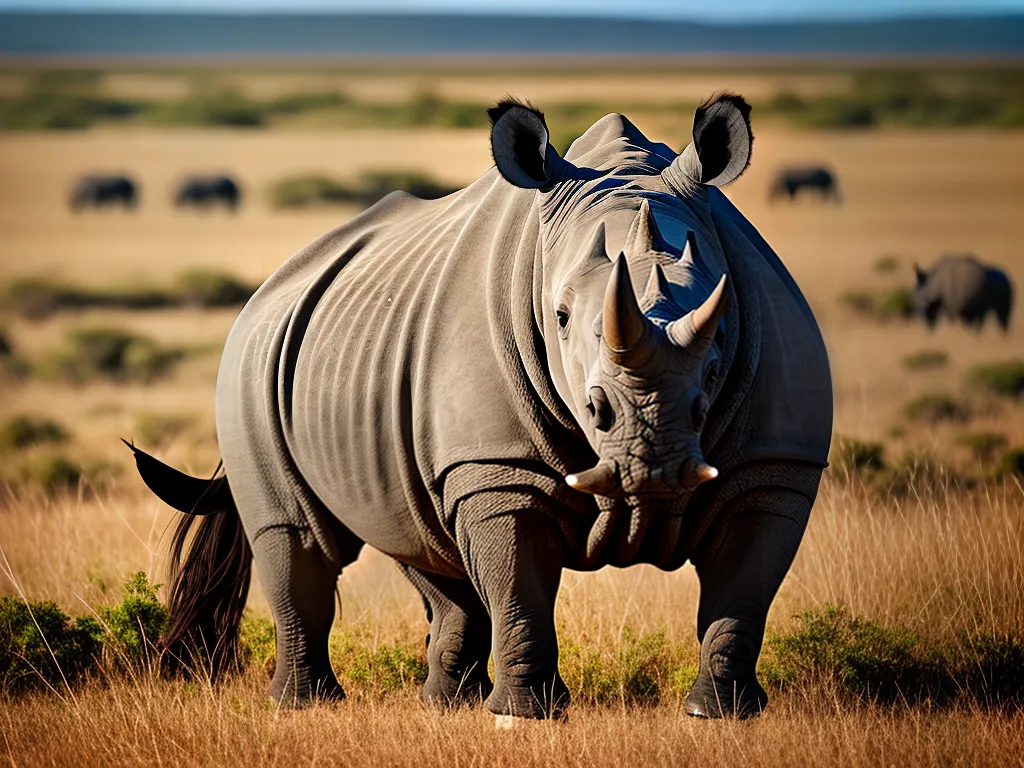 Fotos Uso Dos Chifres De Rinocerontes Para Defesa Contra Predadores