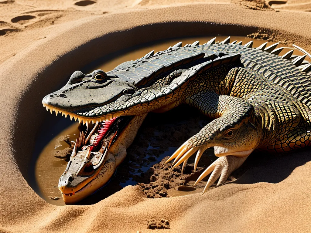 Imagens Como Crocodilos Constroem Ninhos Para Ovos