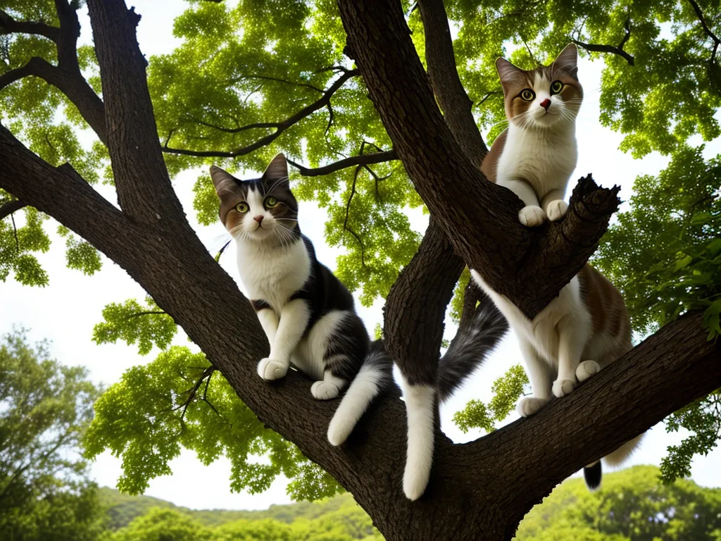 Imagens Estimulando Gatos Explorar Natureza