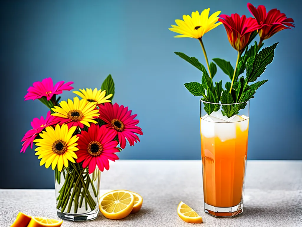 Imagens Flores Drinques Sem Alcool Refrescantes Atraentes
