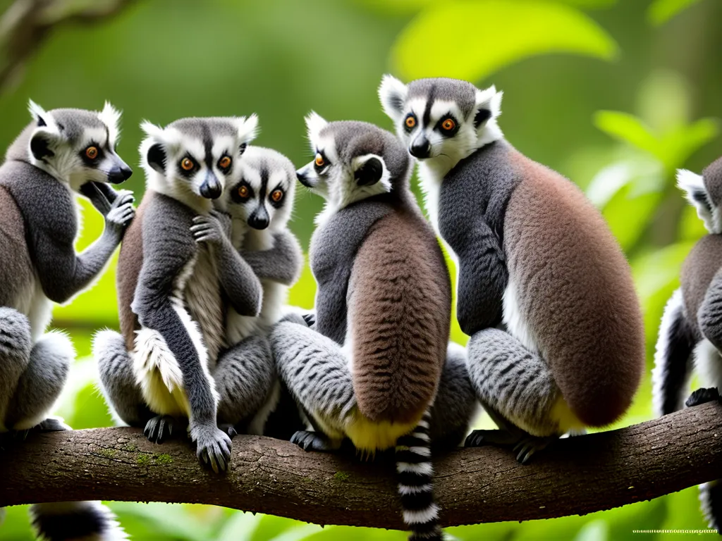 Imagens Lemur Catta Vida Social Lemures Cauda Anelada