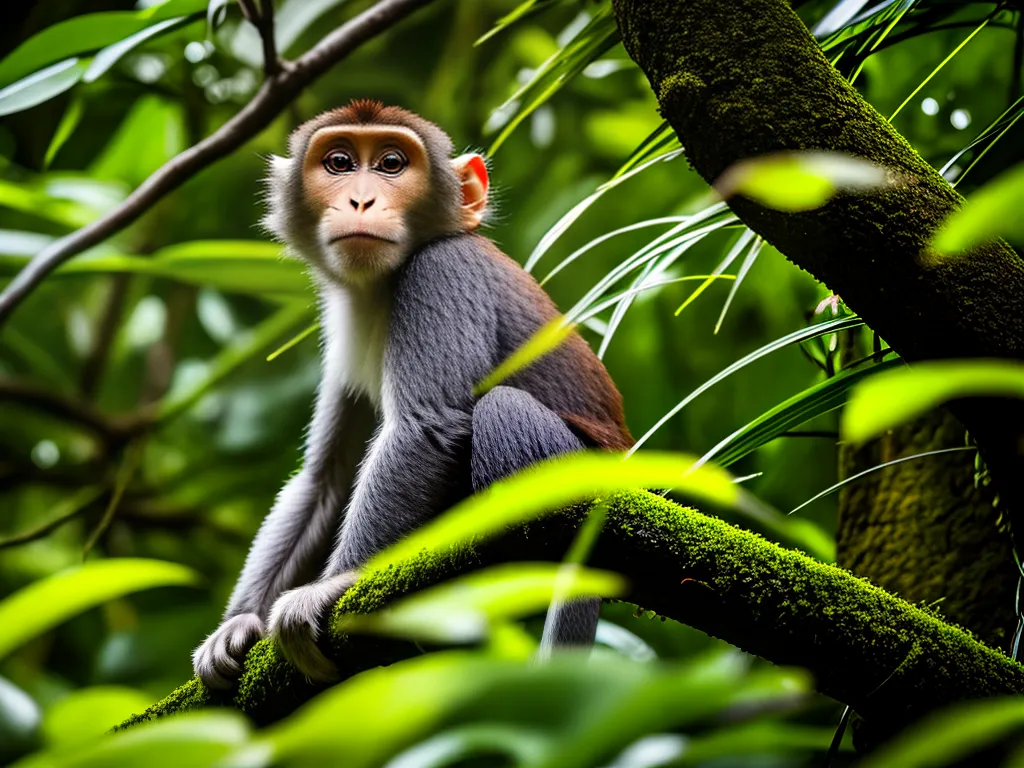Imagens Macaco Camuflado Floresta Predadores 1