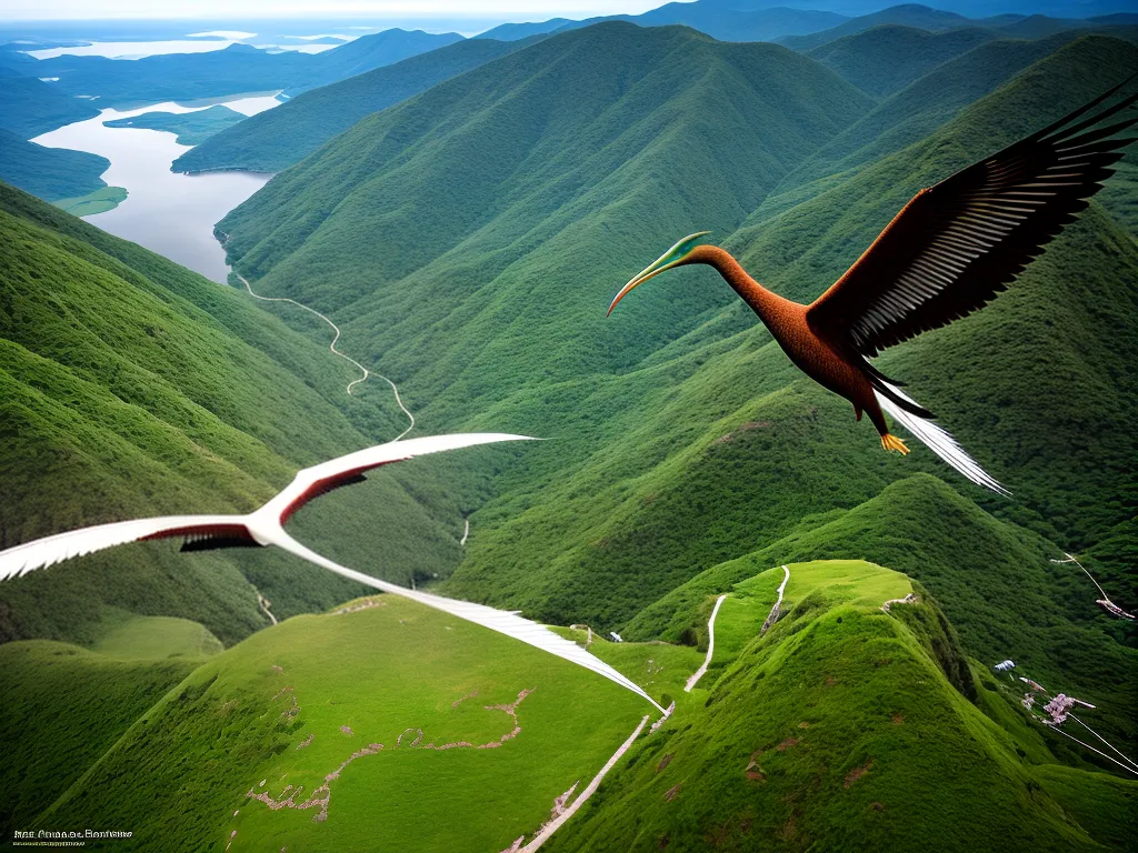 Imagens Quetzalcoatlus Reptil Voador Asas Gigantes Bico Longo