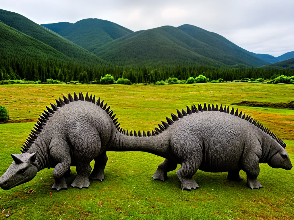 Imagens Stegossauro Dinossauro Herbivoro Placas Osseas Espinhos Cauda