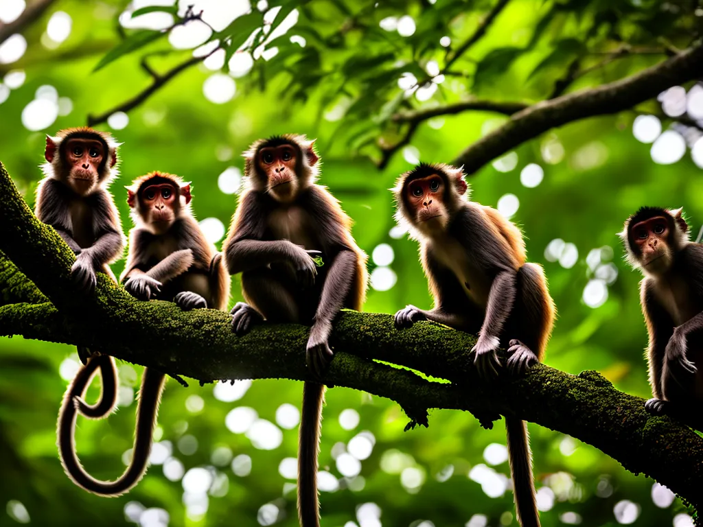 Imagens Vida Em Grupo Dos Macacos