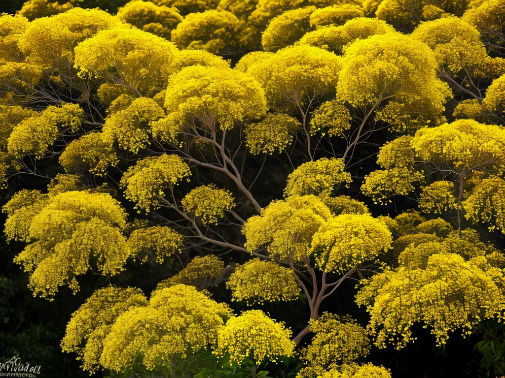 Natureza Acacia Seyal Esponjinha Amarela Acacia Pompom Acacia De Tronco Vermelho Arvore Shittah