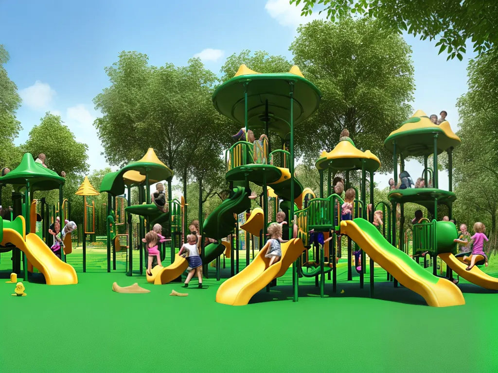Parque infantil 130x65cm Parque infantil de actividades Verde