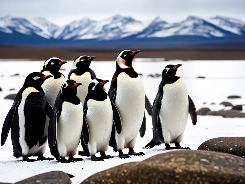 Natureza Construcao De Ninhos De Pedras Por Pinguins Em Colonias Antarticas