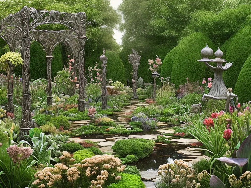 Natureza Esculturas Botanicas Decorando Seu Jardim Com Arte