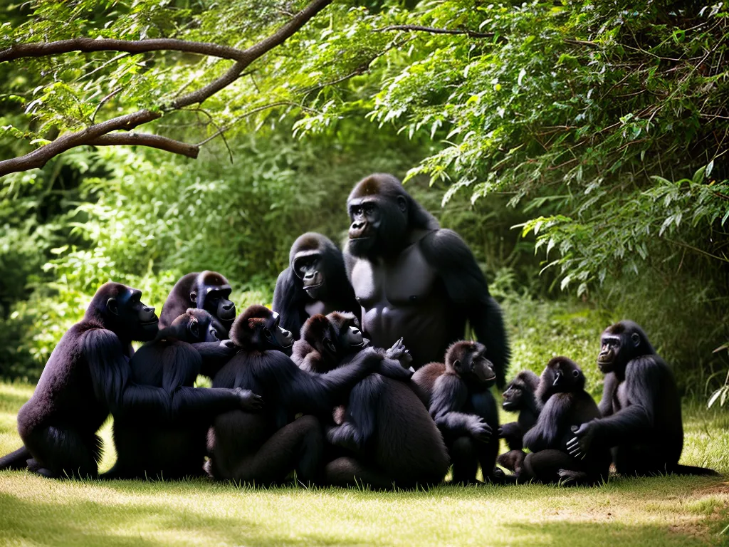 Natureza Gorilas Vida Grupos Sociais Florestas