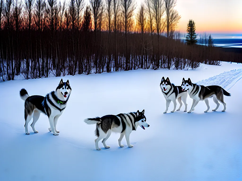 Natureza Husky Siberiano Canis Lupus Familiaris Husky Siberiano O Cao De Treno Nomade