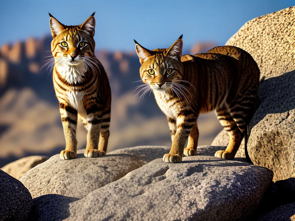 Natureza Interacao Gatos Bravos Felinos Oriente Medio