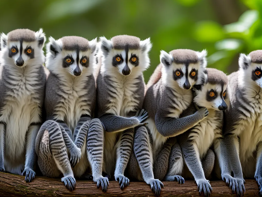 Natureza Lemur Catta Vida Social Lemures Cauda Anelada