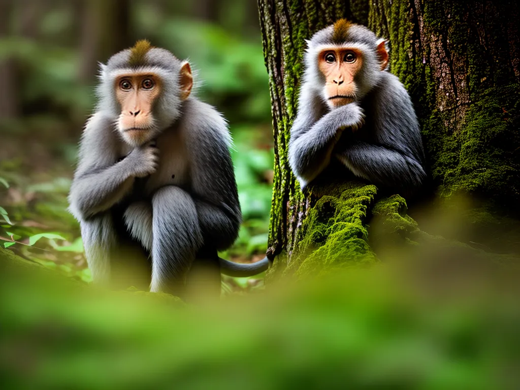 Natureza Macaco Camuflado Floresta Predadores
