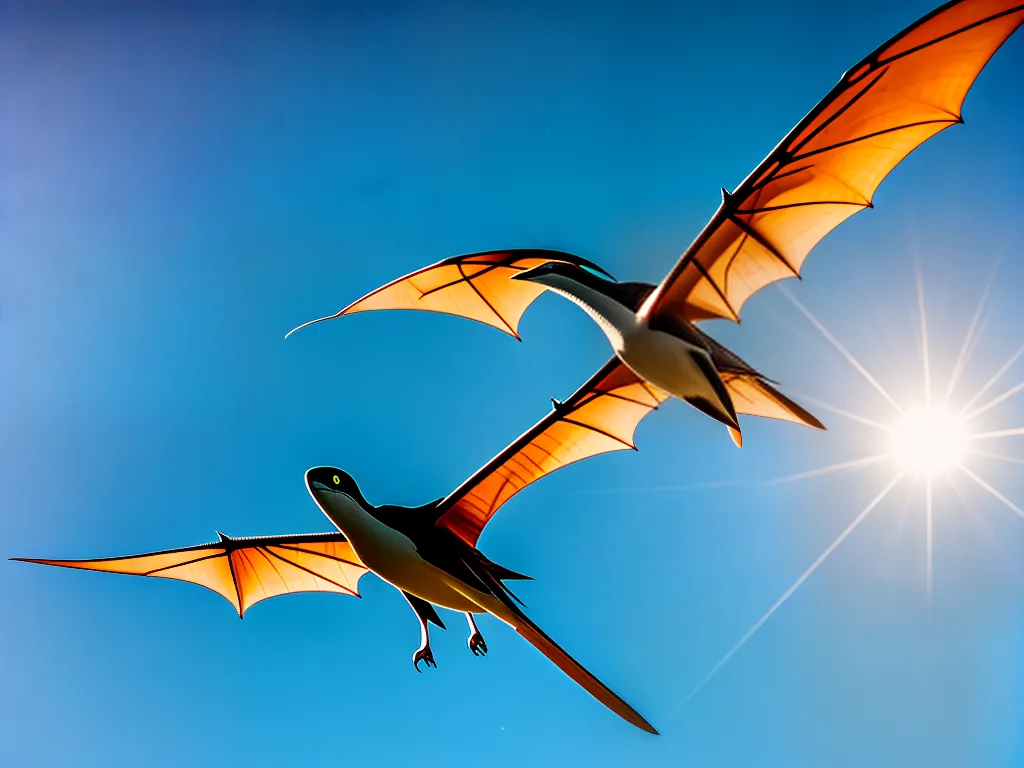 Natureza Pteranodonte Reptil Voador Asas Membranosas Crista Ossea Cabeca