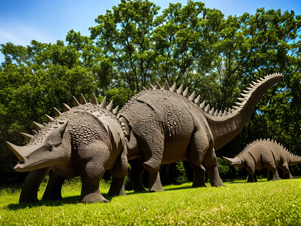 Natureza Stegossauro Dinossauro Herbivoro Placas Osseas Espinhos Cauda
