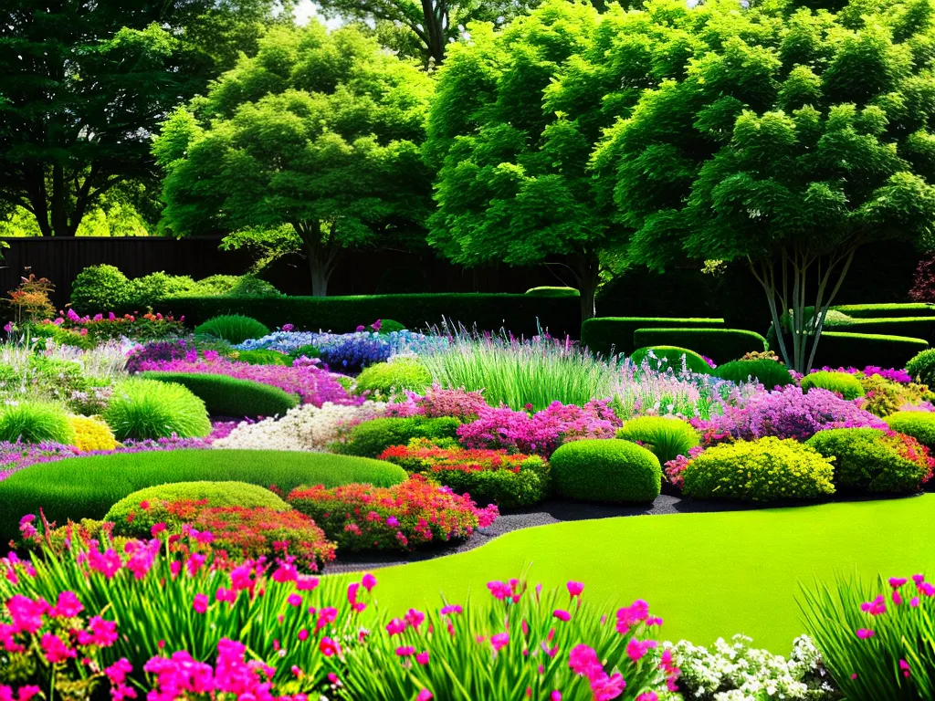 Natureza Uso Grama Ornamental Design Jardim