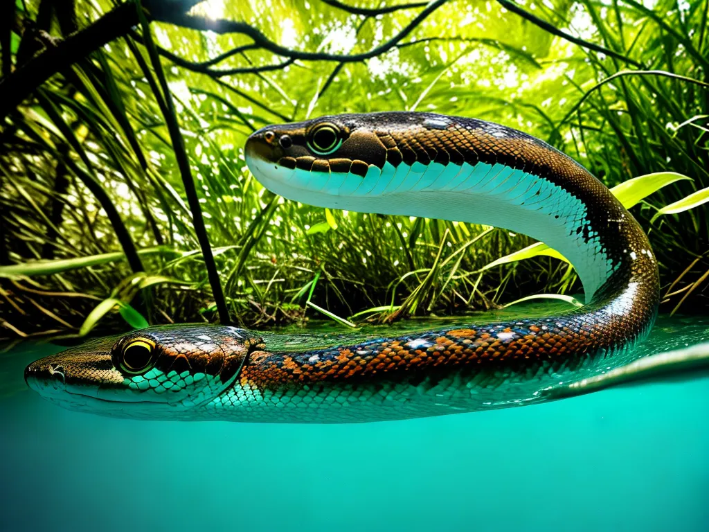 Natureza Vida Aquatica Serpentes Homalopsis