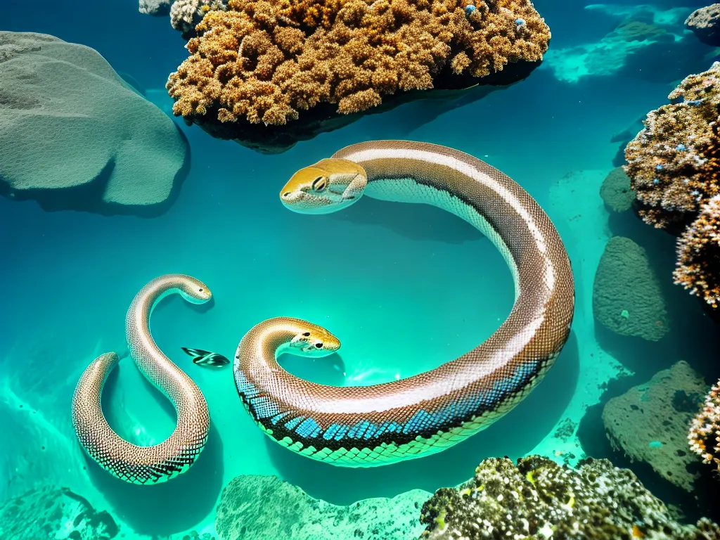 Natureza Vida Aquatica Serpentes Hydrophis