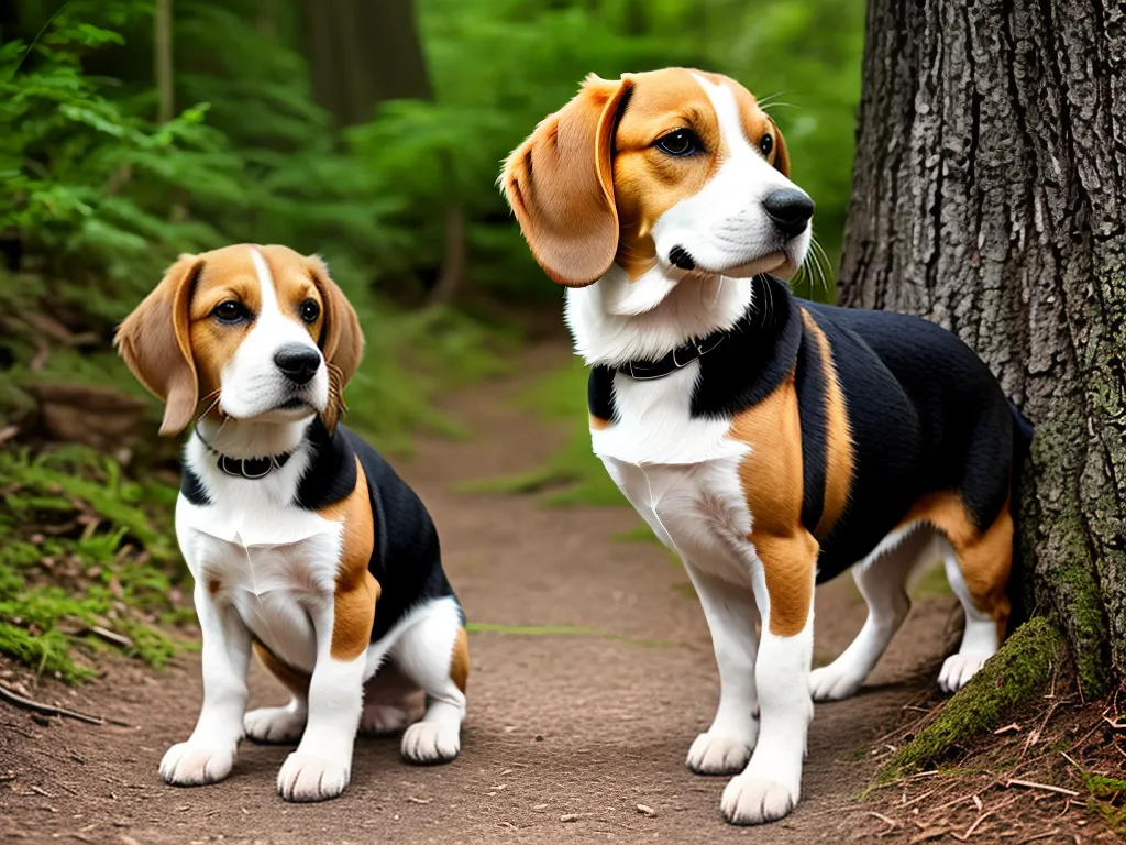 Planta Beagle Canis Lupus Familiaris Beagle Um Excelente Farejador