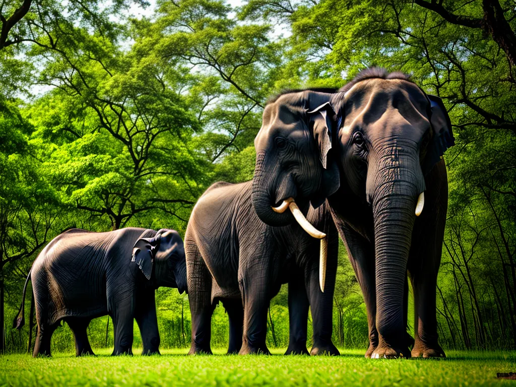 Planta Cultura E Inteligencia Dos Elefantes Asiaticos Elephas