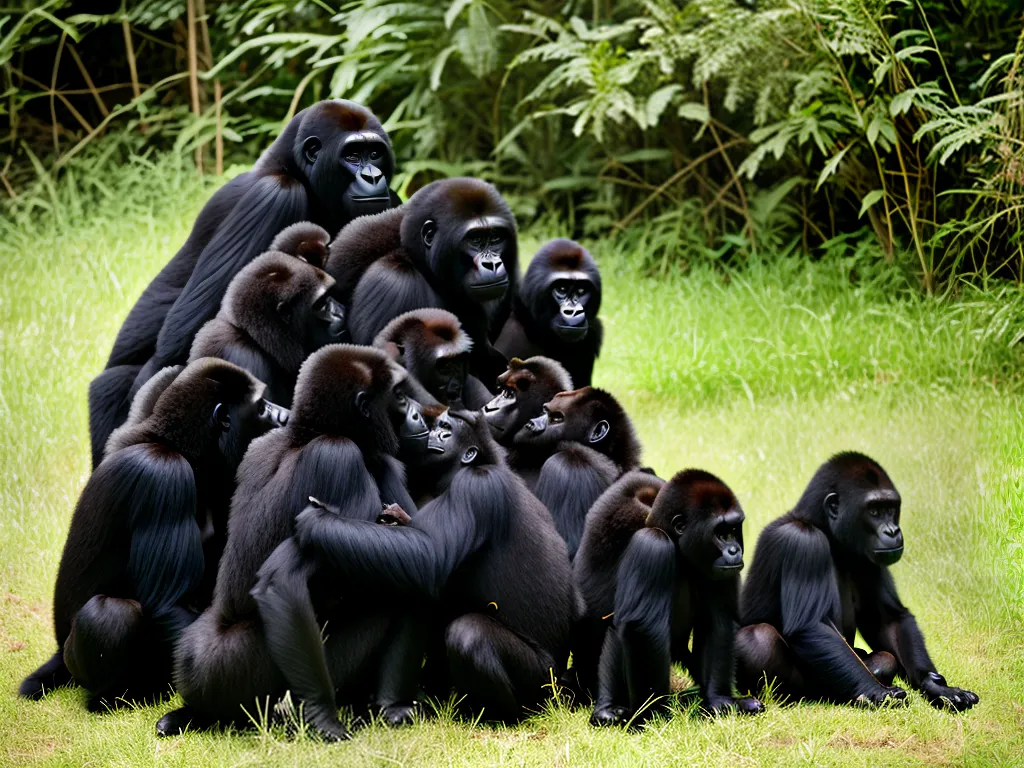 Planta Gorilas Vida Grupos Sociais Florestas