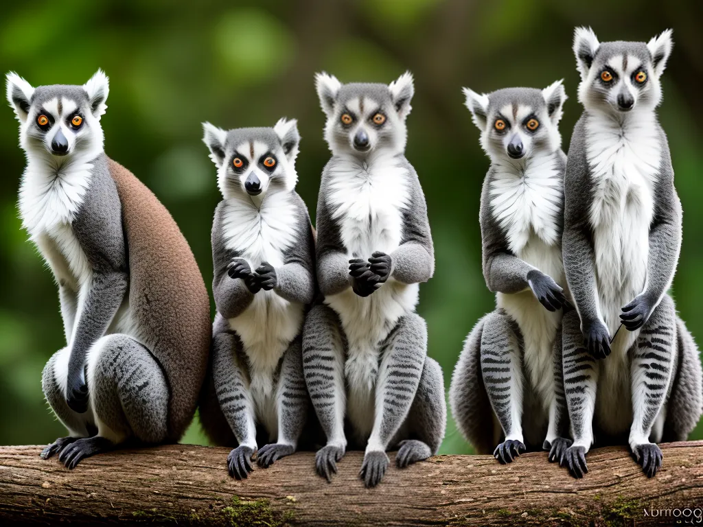 Planta Lemur Catta Vida Social Lemures Cauda Anelada