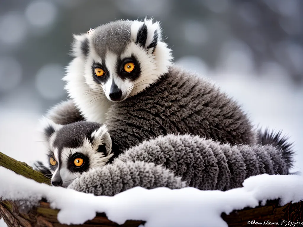 Planta Lemure Cauda Anelada Primata Hiberna Inverno Conservar Energia