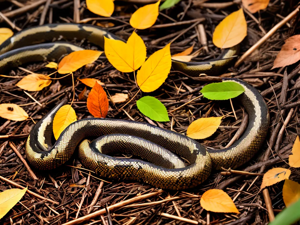 Planta Papel Das Serpentes Do Genero Psammodynastes Na Natureza
