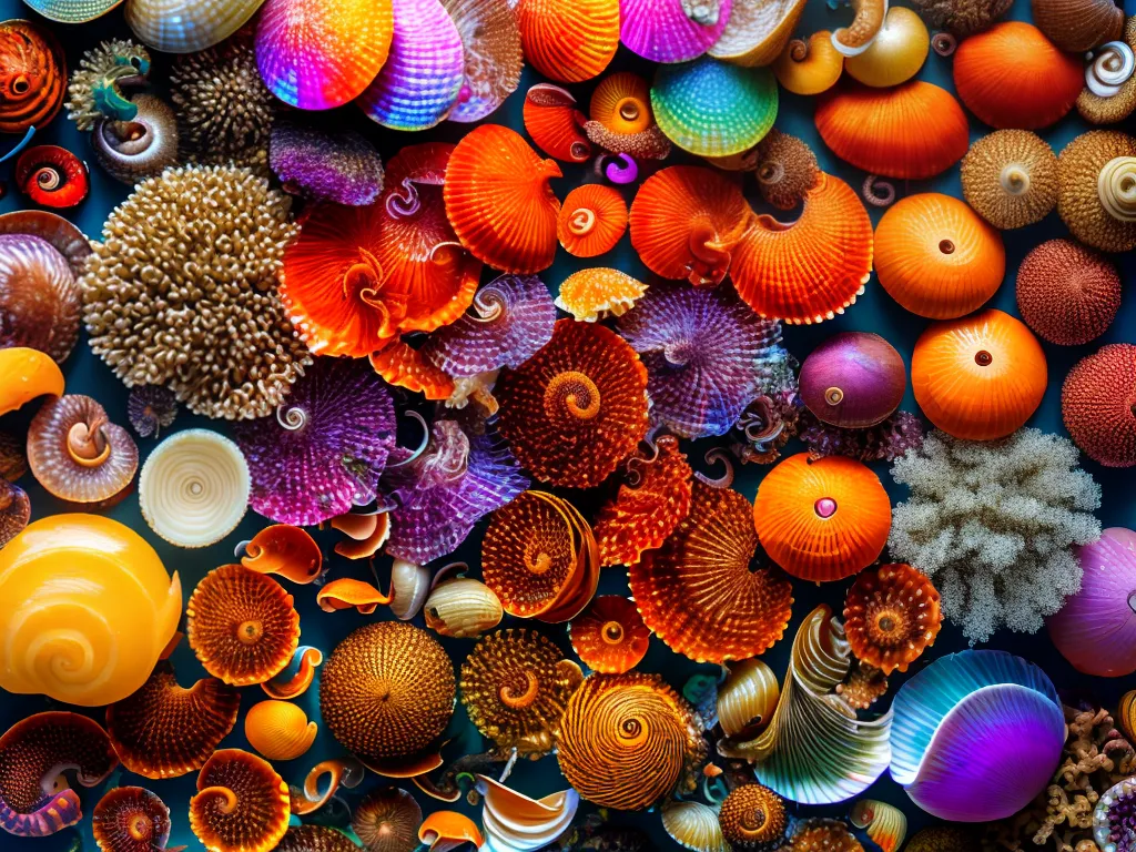 Planta Tipos Moluscos Encontrados Oceanos