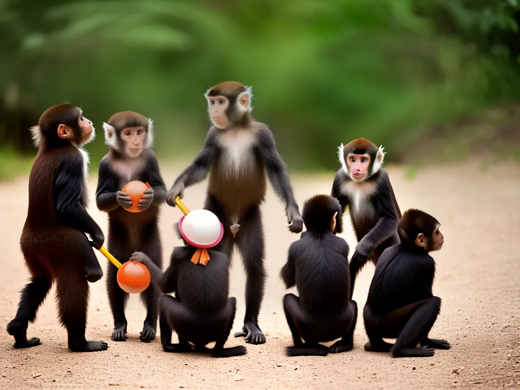 Planta Treinamento De Macacos Prego Para Truques E Diversao