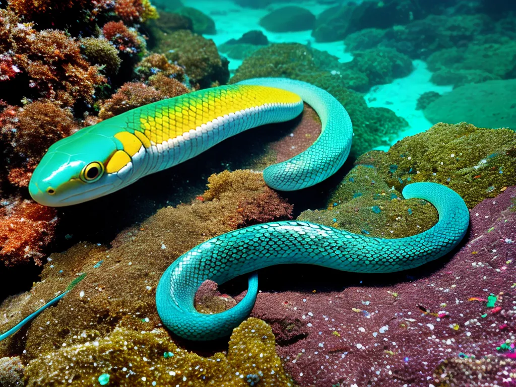 Planta Vida Aquatica Serpentes Genero Enhydris